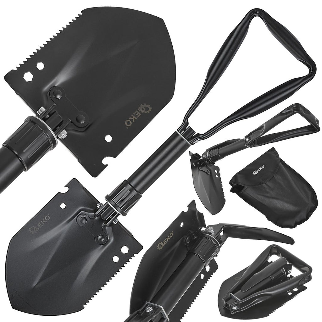 5-in-1 Tactical Folding Shovel — Black Survival Series