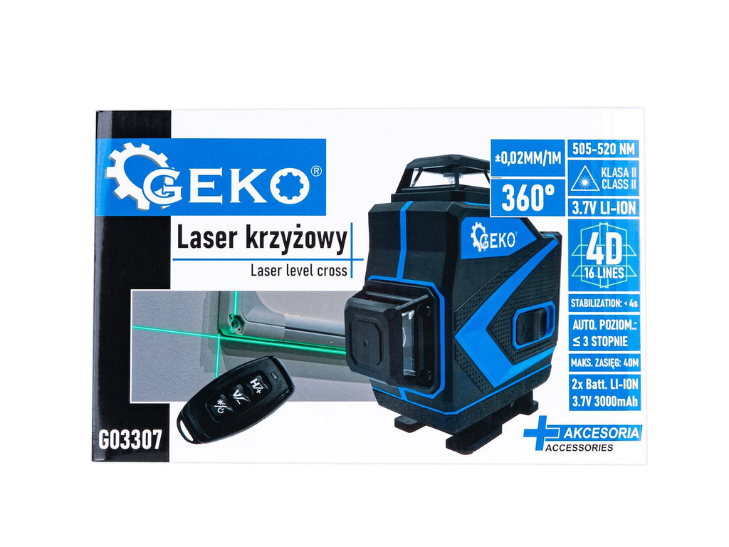 4D 360° Cross Laser Level + Accessories