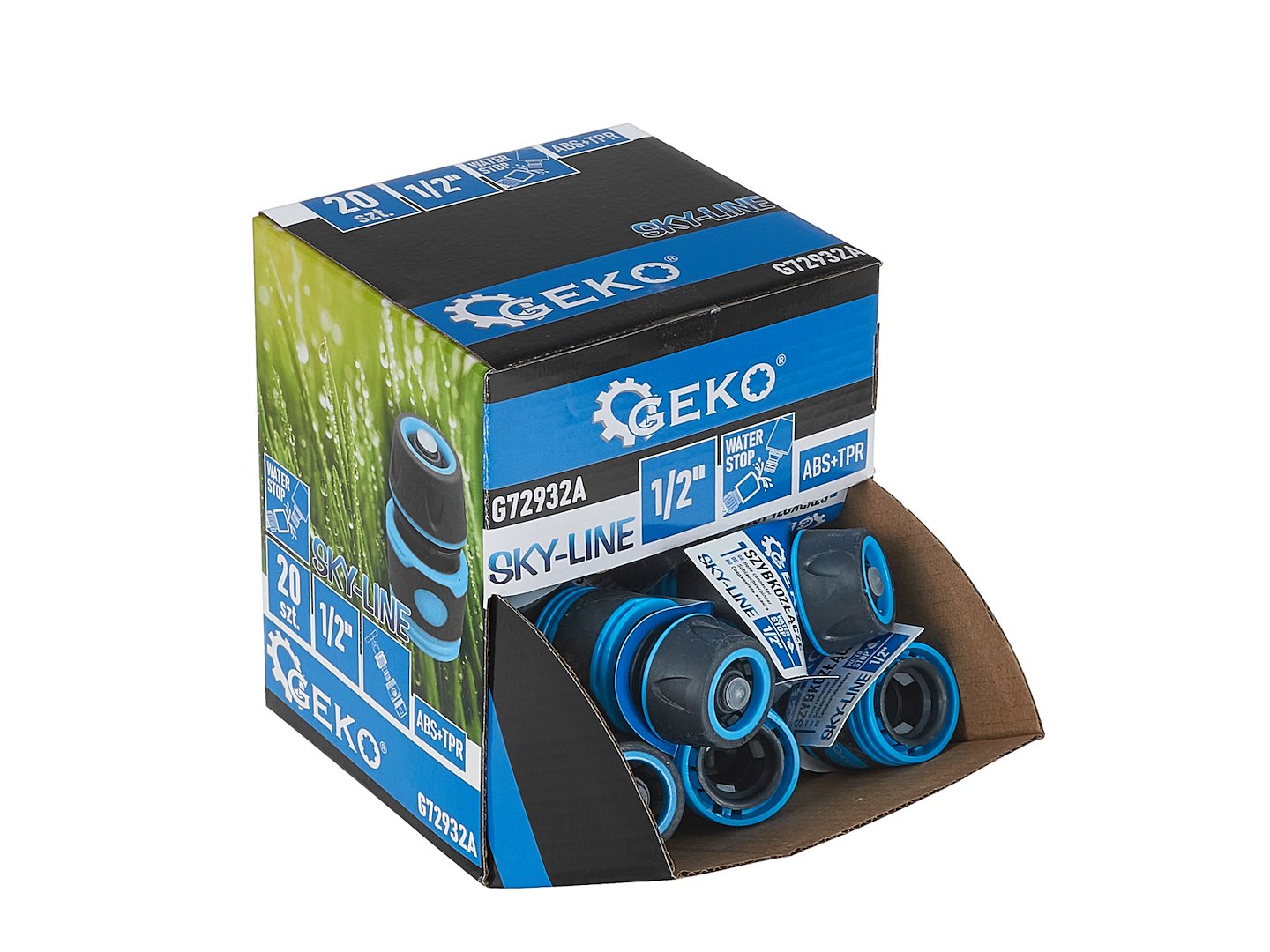1/2" Waterstop Hose Connector SKY-LINE Series – Display Box – Pack of 20