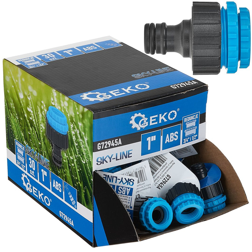 1" Tap Connector with 3/4" and 1/2" Reducers, SKY-LINE Series – Display Box – Pack of 30