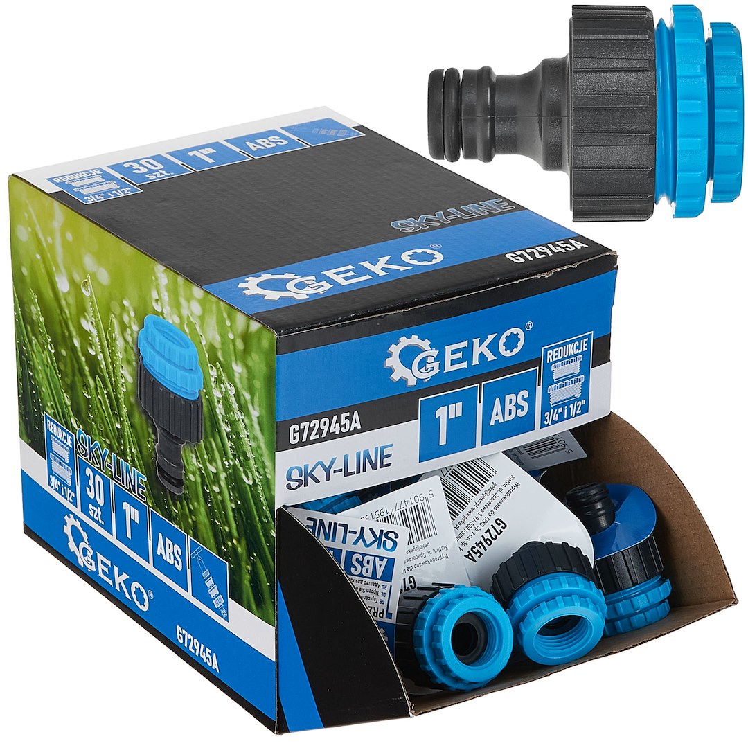 1" Tap Connector with 3/4" and 1/2" Reducers, SKY-LINE Series – Display Box – Pack of 30