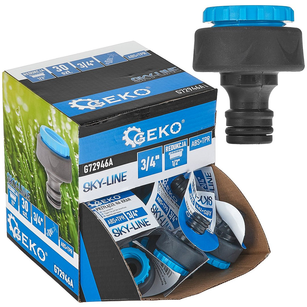 3/4" Tap Connector with 1/2" Reducer — SKY-LINE Series (Display Box) – Pack of 30