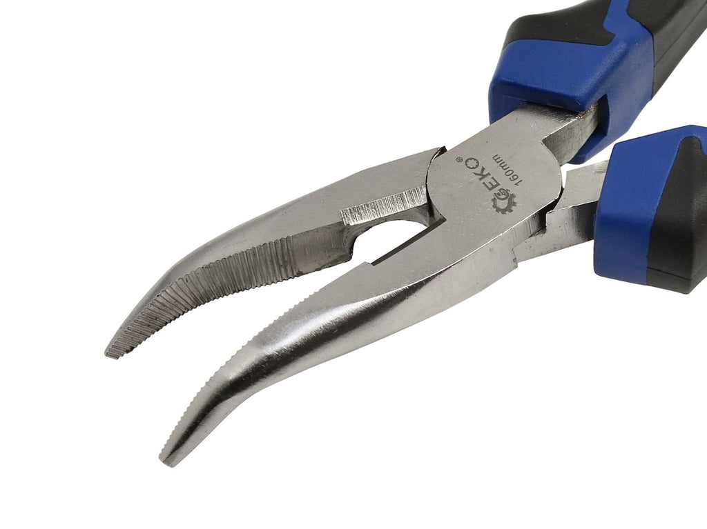 Long bent-nose plier, 160 mm