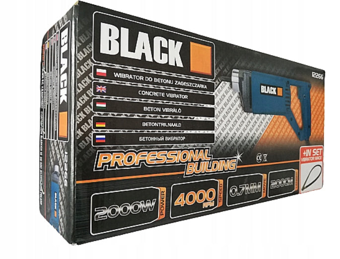 BLACK concrete vibrator drive unit and 2 m poker