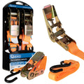 2 pcs Ratchet Tie Down 25 mm x 4.5 m, 700 kg