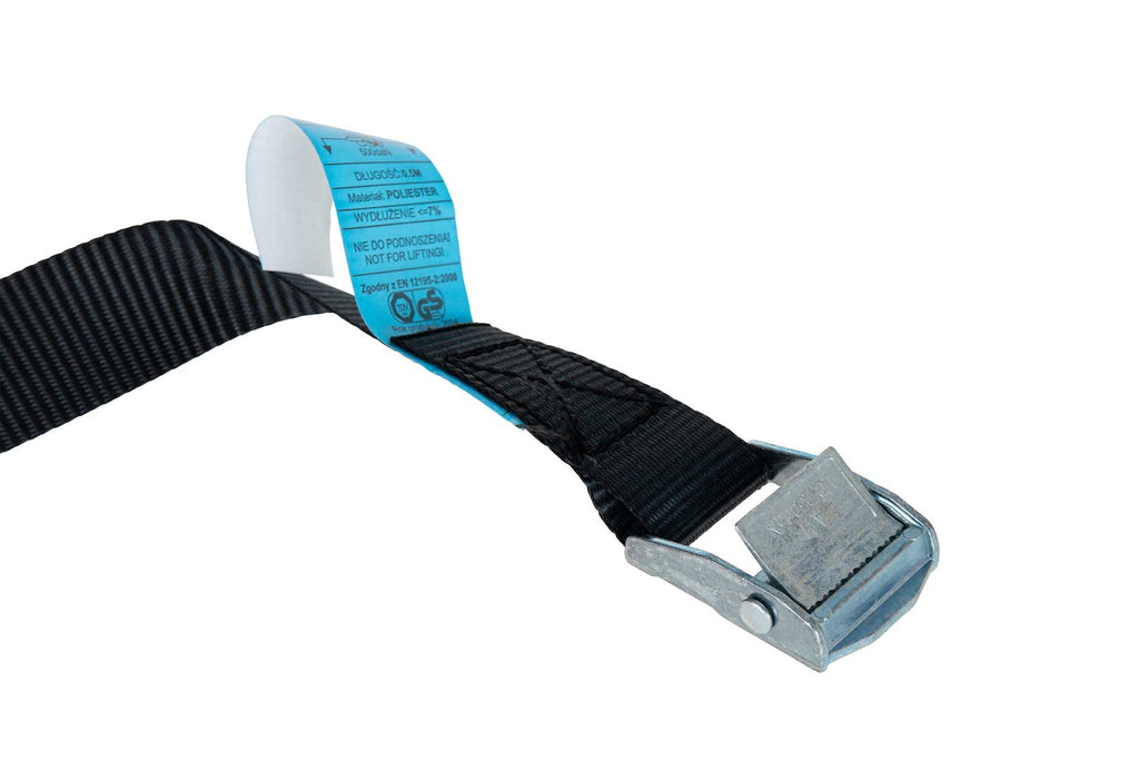 Cam-buckle tie-down 25 mm x 0.5 m 500 kg – Pack of 16