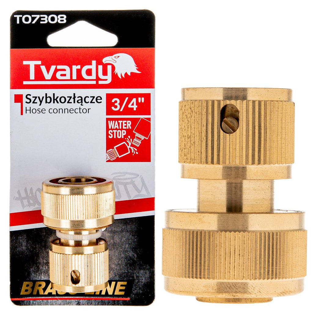 3/4" Waterstop Hose Connector, BRASS-LINE Series