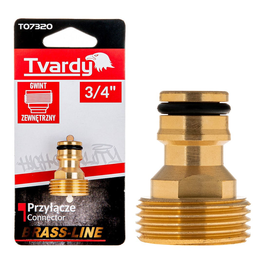 3/4" connector with a male thread — BRASS-LINE series
