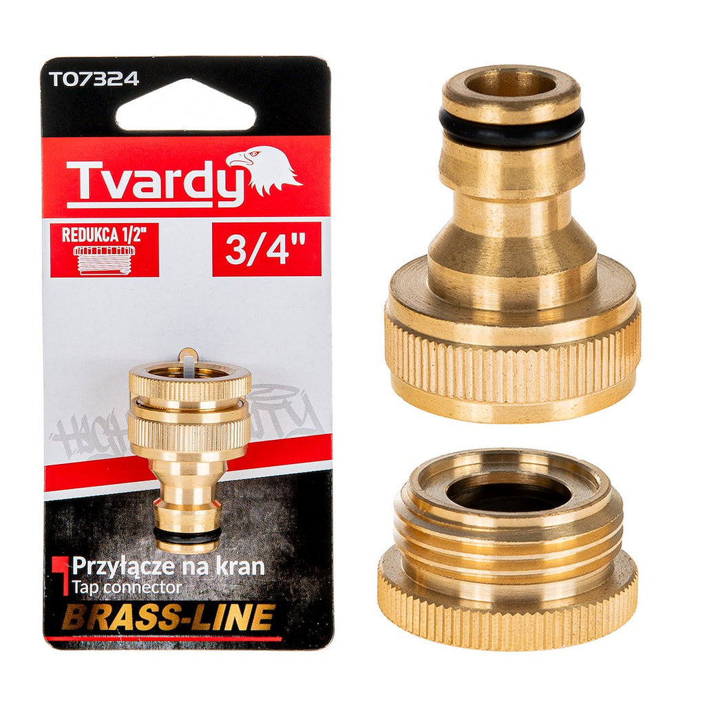 3/4" Tap Connector with 1/2" Reducer — BRASS-LINE Series