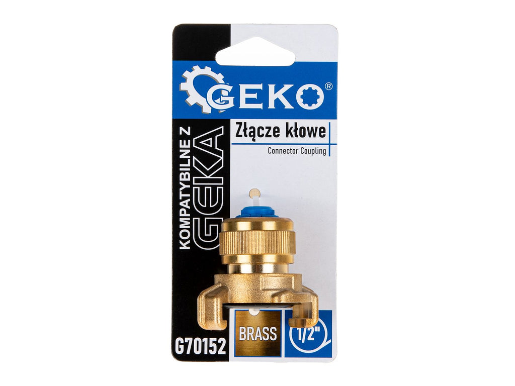 Brass connector compatible with GEKA connector – for 1/2" hose