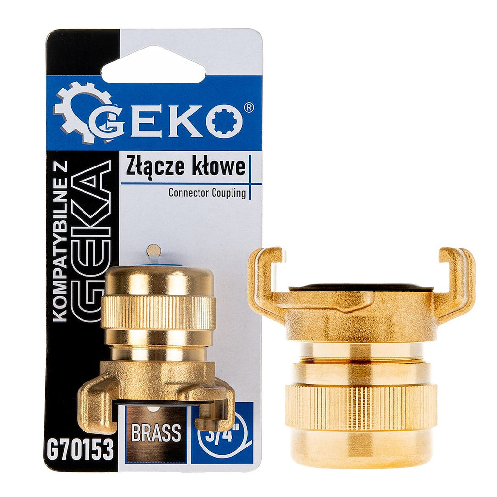 Brass connector compatible with GEKA – for 3/4" hose