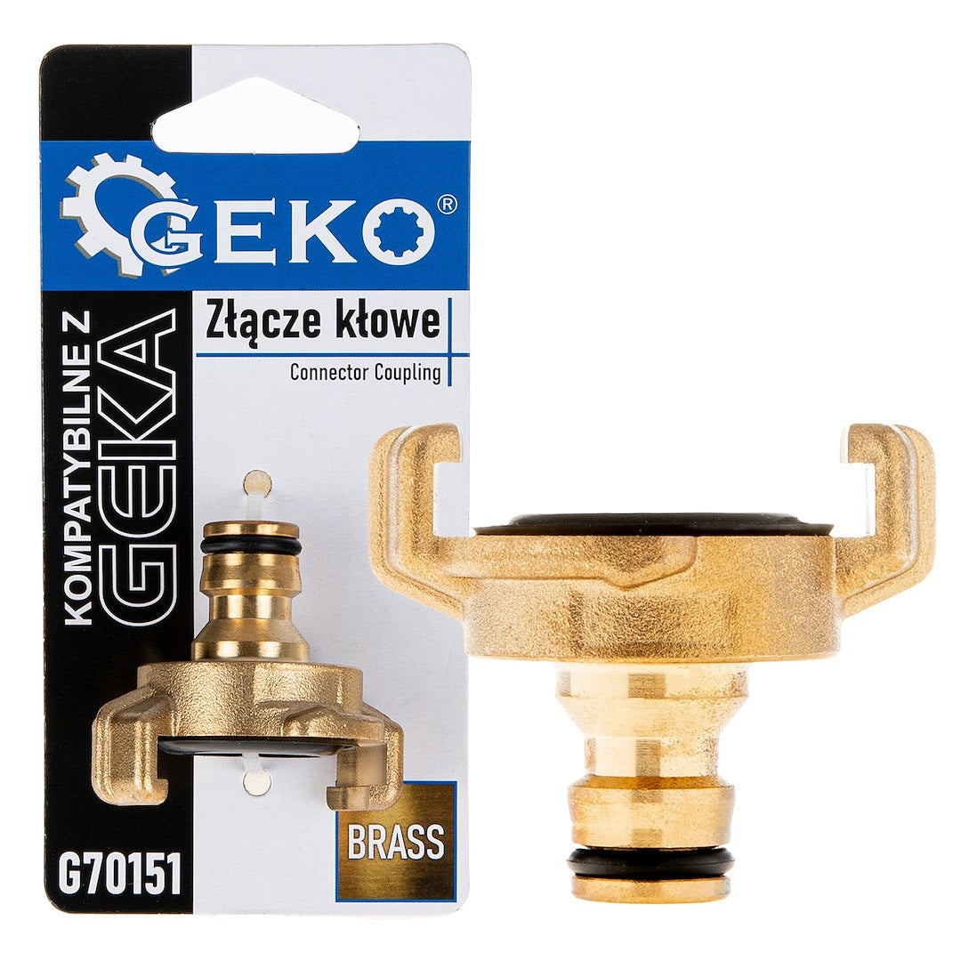 Brass quick connector compatible with GEKA connector