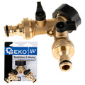 2-way distributor 3/4" with independent 3/4" valves and quick connectors