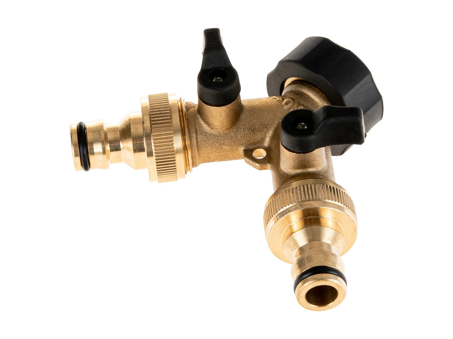 2-way distributor 3/4" with independent 3/4" valves and quick connectors