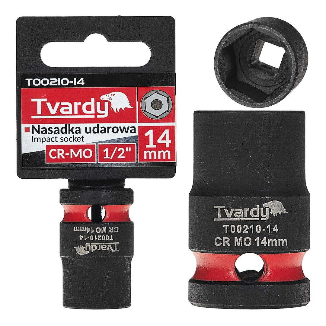 Impact socket 1/2" 6PT 14mm CR-MO