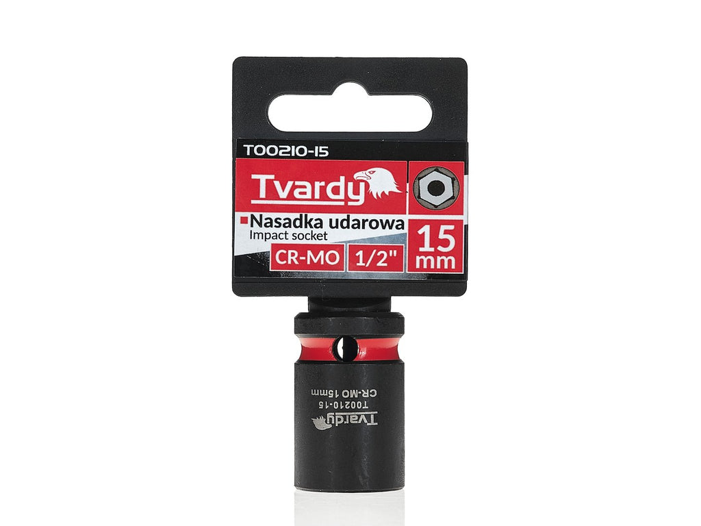 Impact socket 1/2" 6 PT 15 mm CR-MO