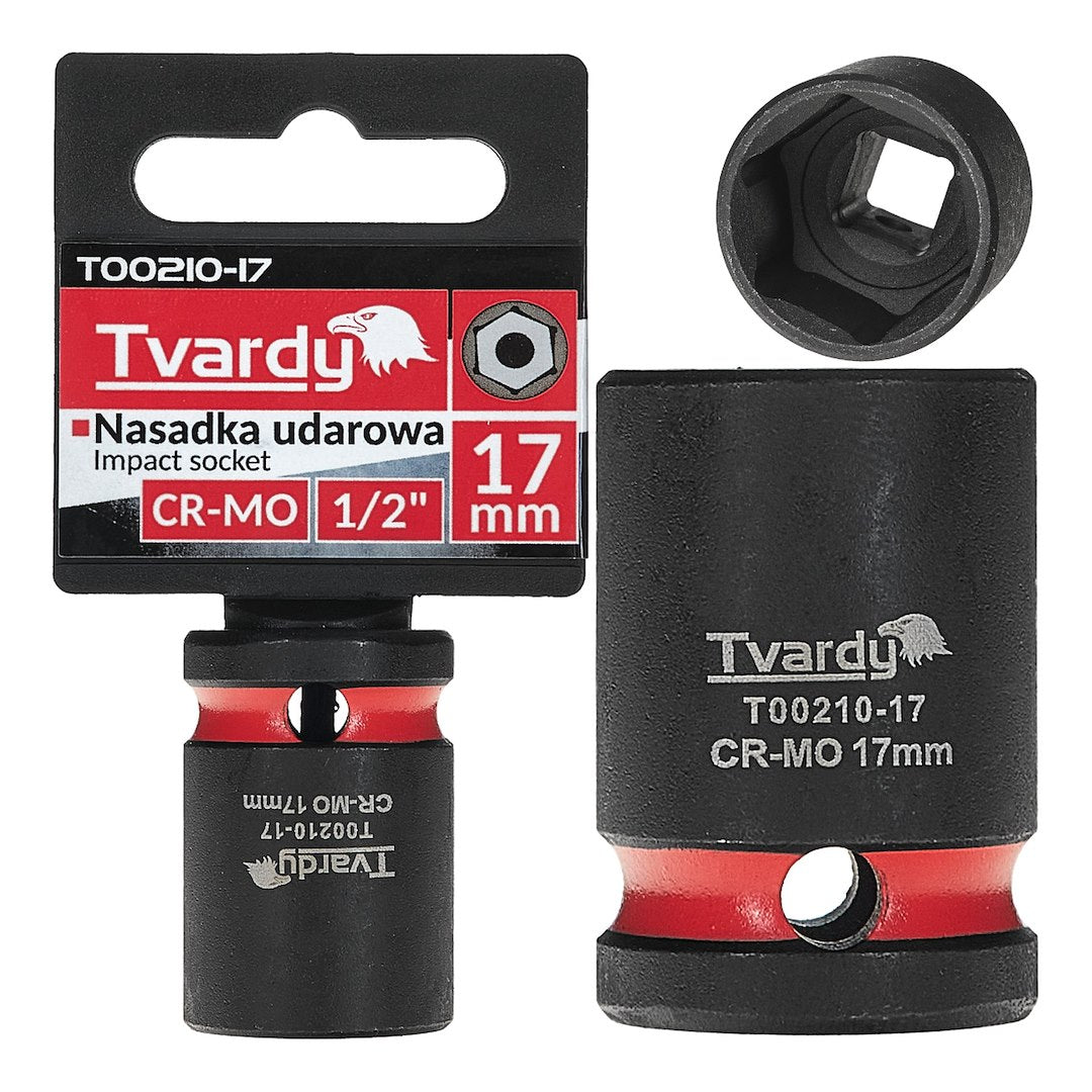 Impact socket 1/2" 6PT 17 mm CR-MO