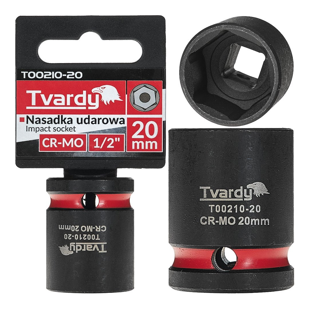 Impact socket 1/2" 6PT 20 mm CR-MO