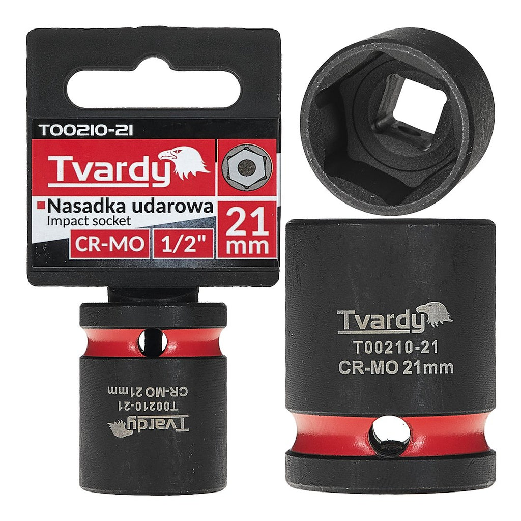 Impact Socket 1/2" 6PT 21mm CR-MO