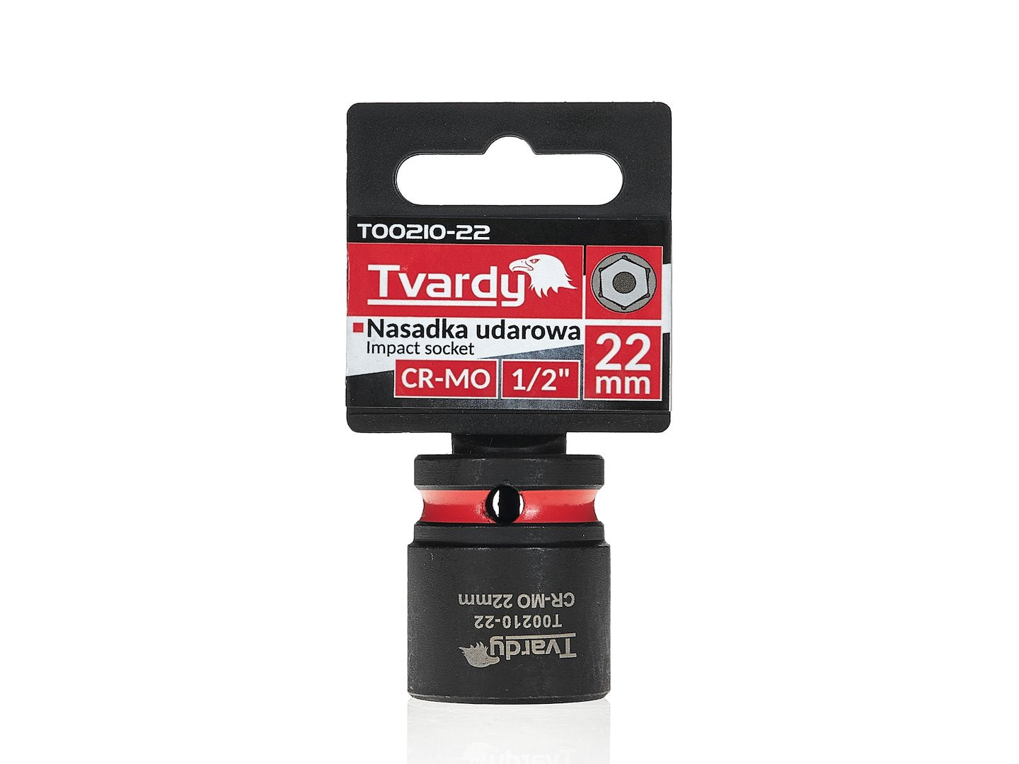 Impact socket 1/2" 6PT 22mm CR-MO