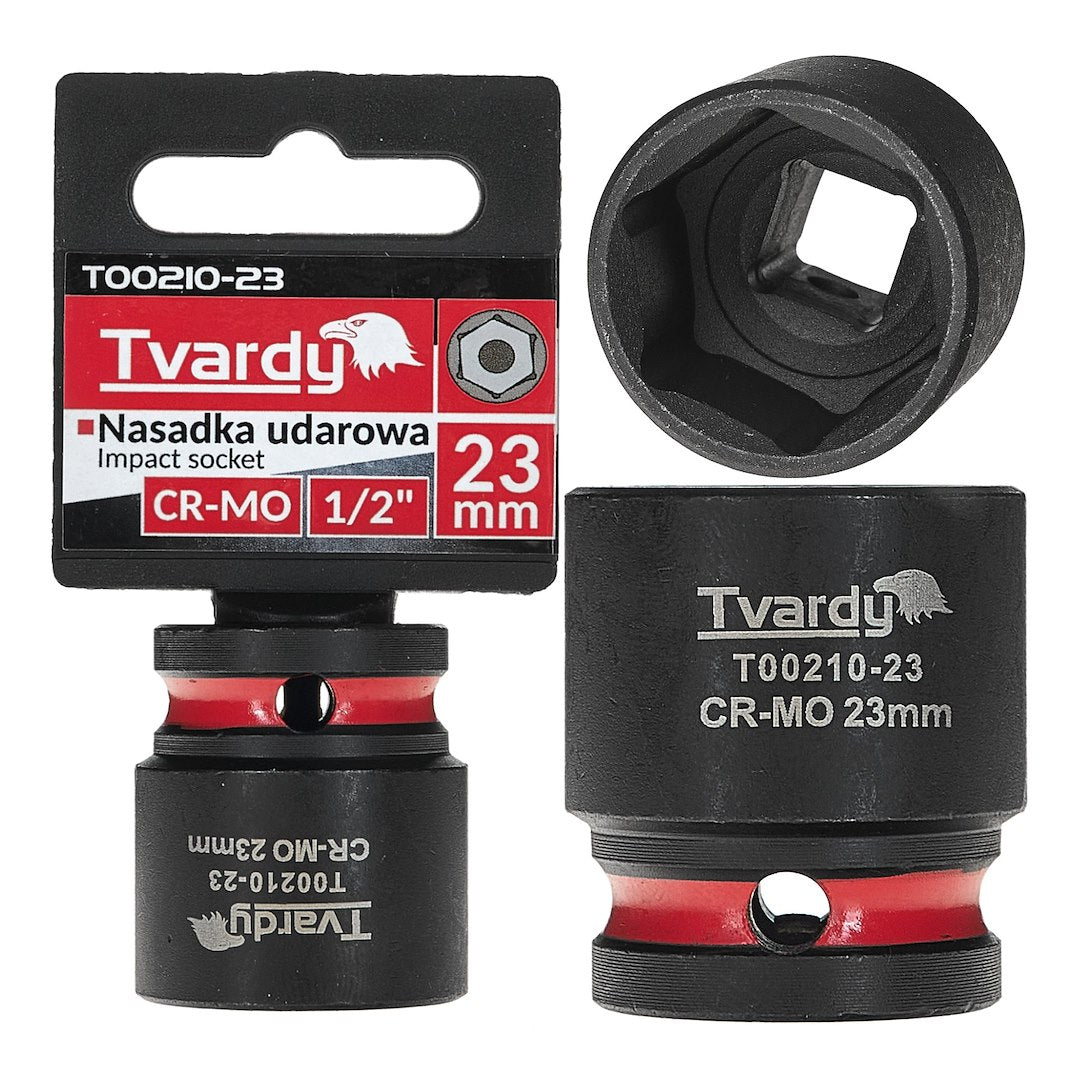 Impact socket 1/2" 6PT 23 mm CR-MO
