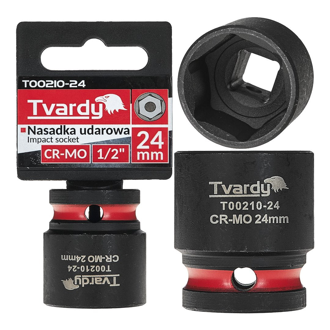Impact socket 1/2" 6PT 24 mm CR-MO