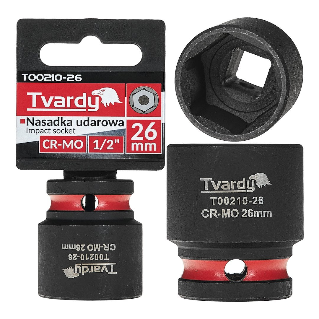 Impact Socket 1/2" 6 PT 26 mm CR-MO