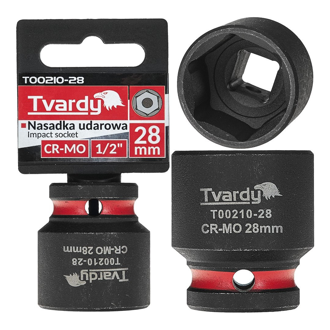Impact socket 1/2" 6PT 28 mm CR-MO