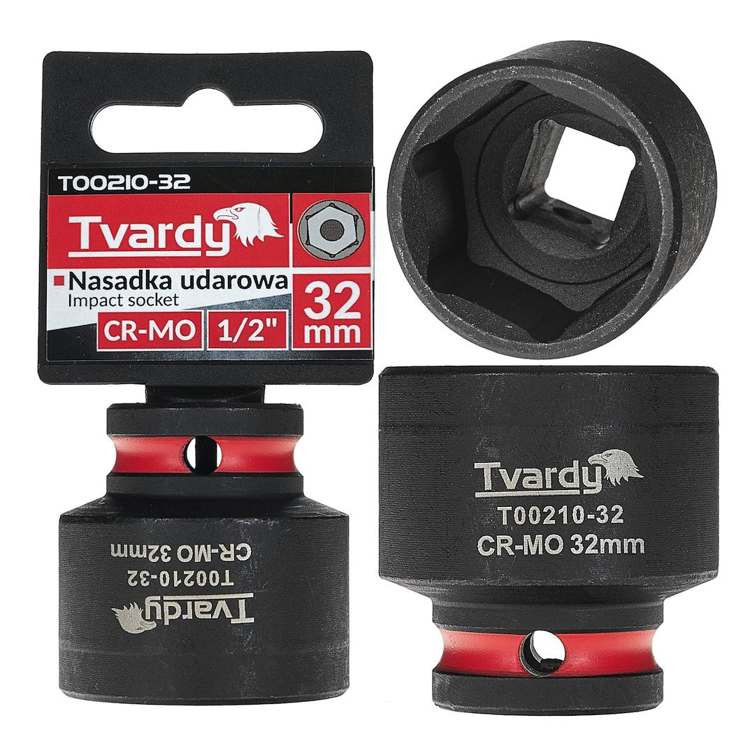 Impact socket 1/2" 6PT 32 mm CR-MO