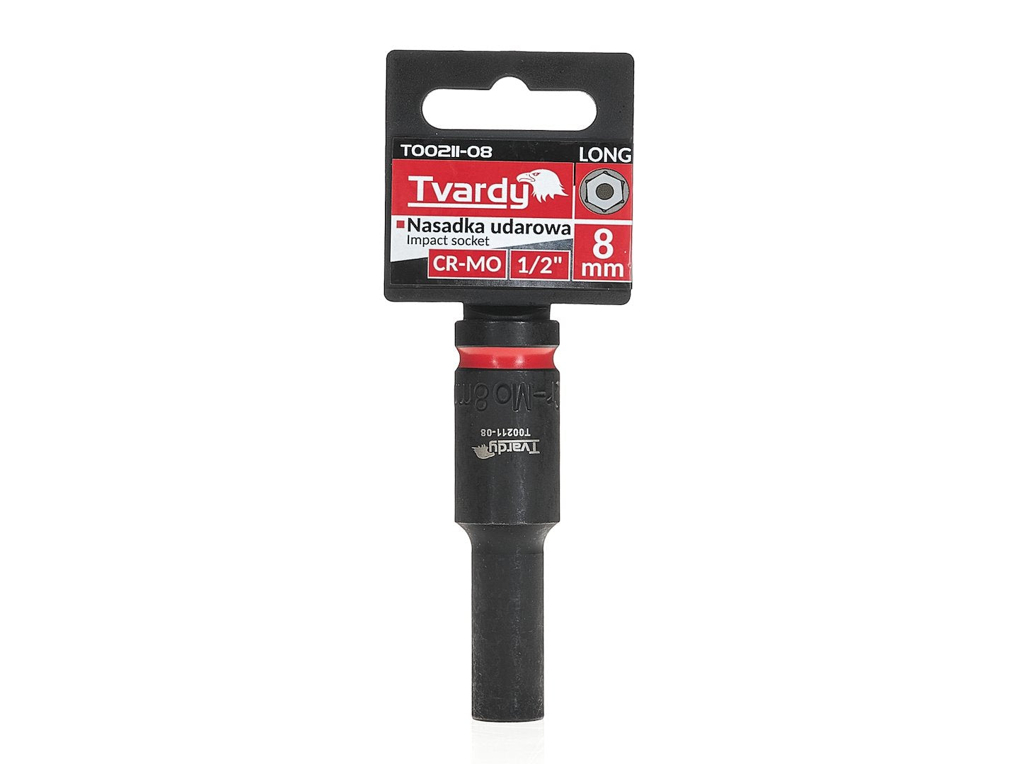 Deep impact socket 1/2" 6PT 8 mm CR-MO
