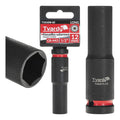 Deep impact socket 1/2" 6PT 12 mm CR-MO