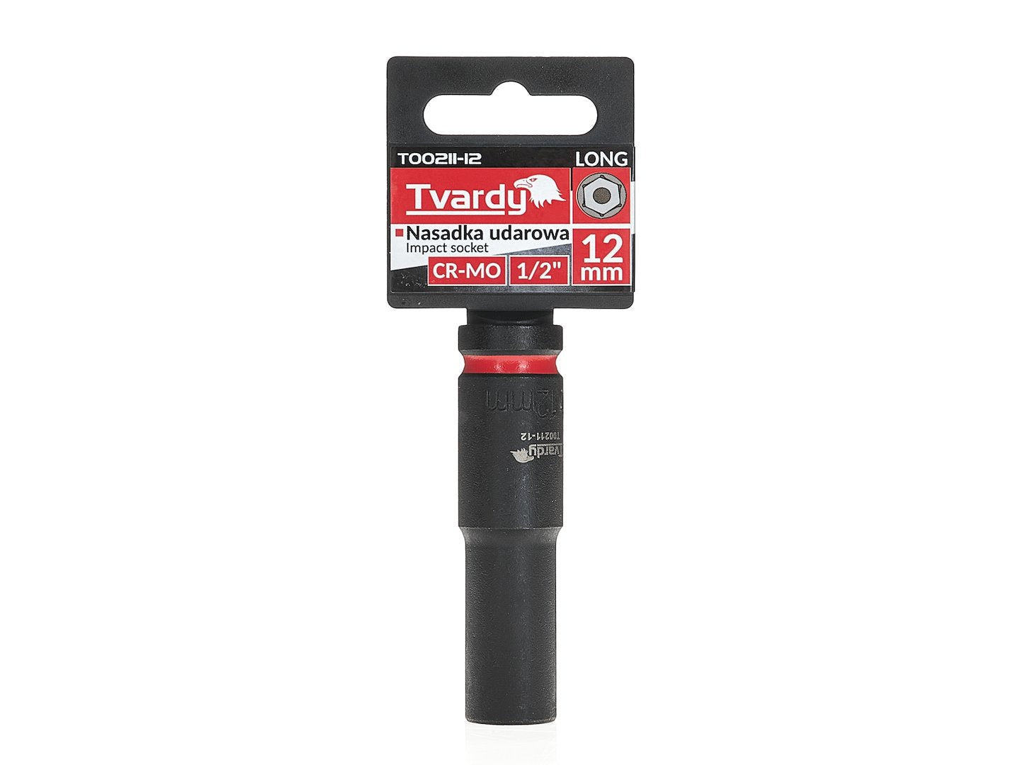 Deep impact socket 1/2" 6PT 12 mm CR-MO