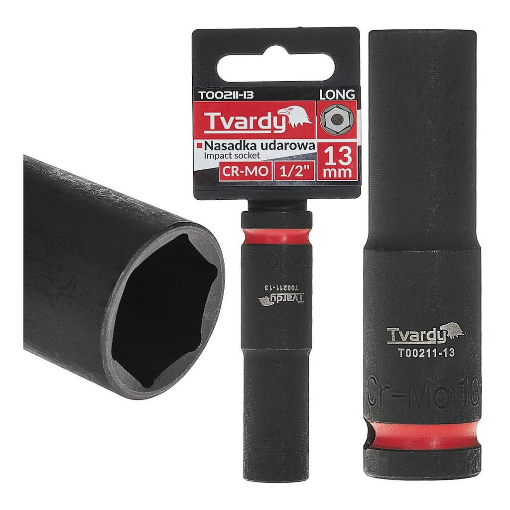 Deep impact socket 1/2" 6PT 13mm CR-MO