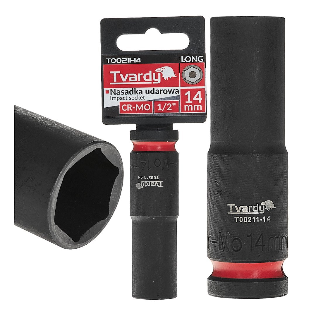 Deep impact socket 1/2" 6PT 14 mm CR-MO