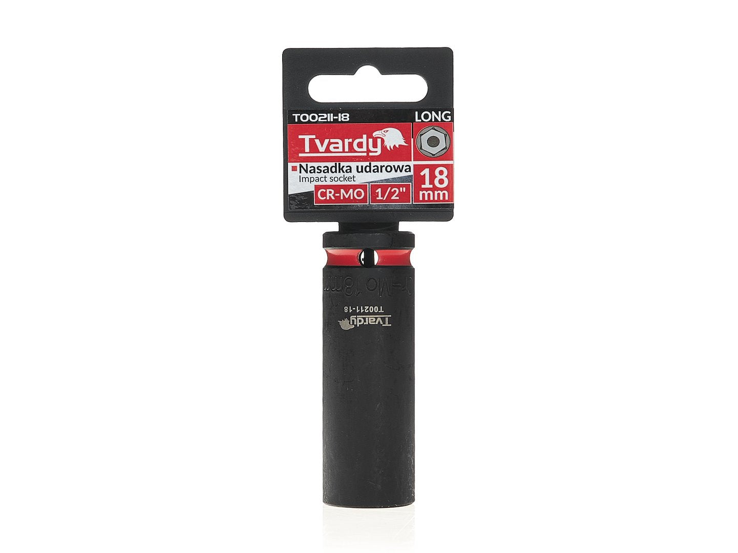 Deep impact socket 1/2" 6PT 18 mm CR-MO