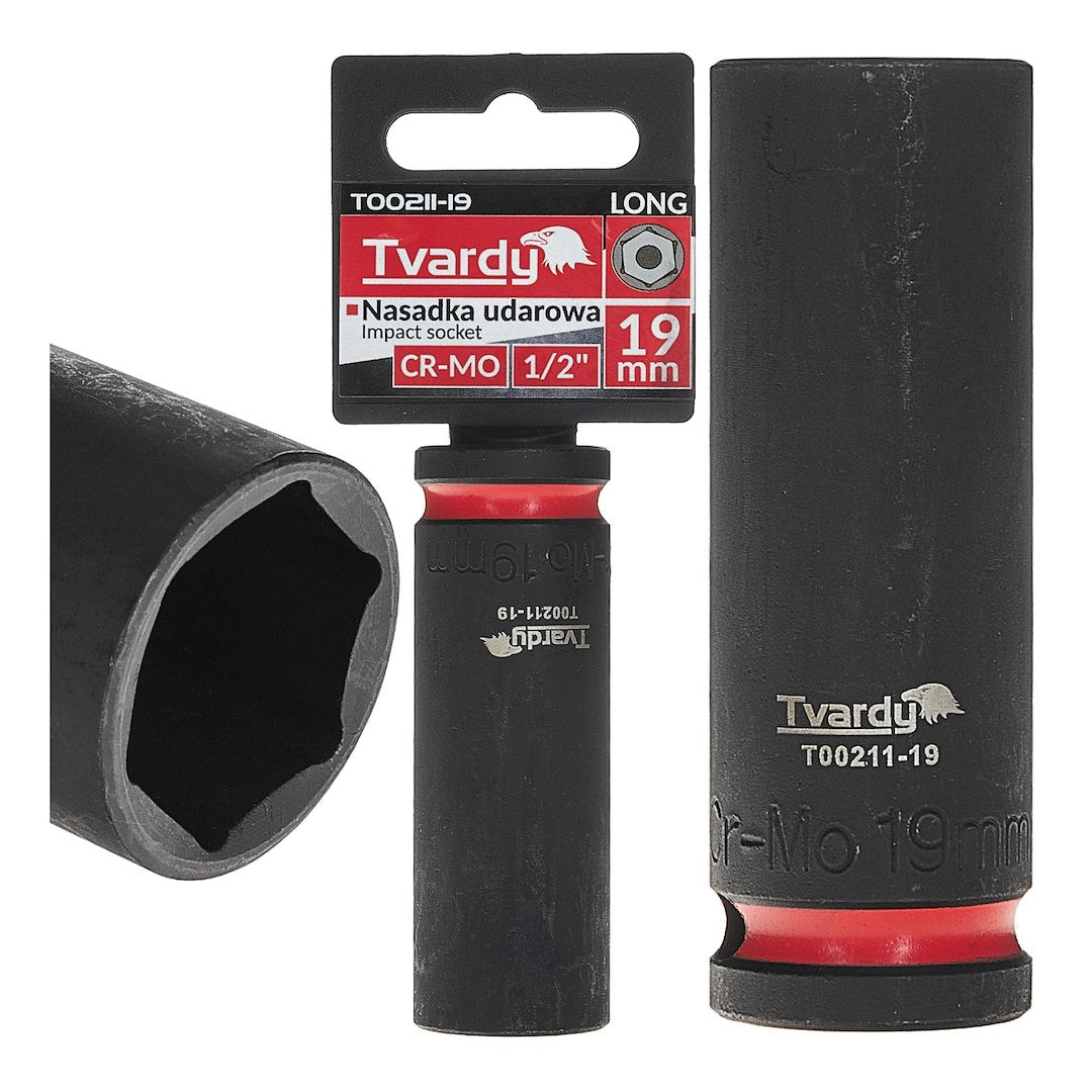 Deep Impact Socket 1/2" 6PT 19 mm CR-MO