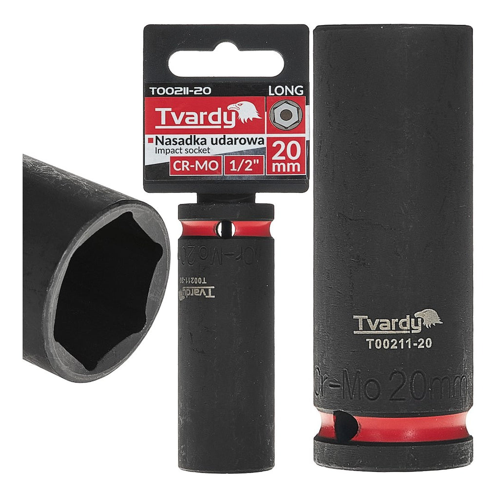 Deep impact socket 1/2" 6PT 20 mm CR-MO