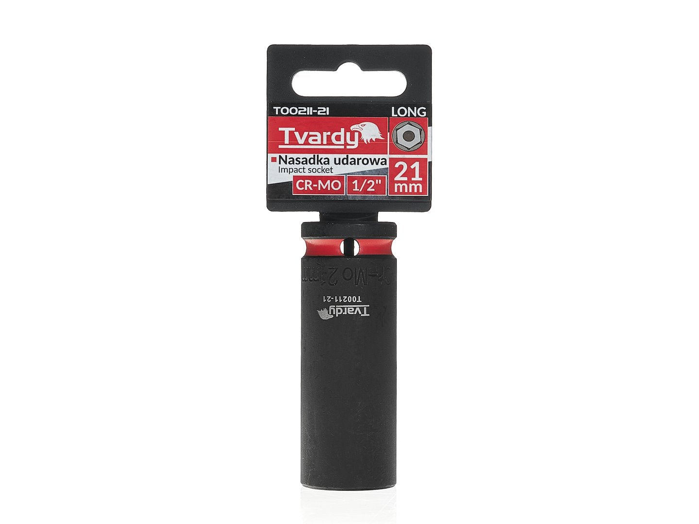 Deep impact socket 1/2" 6 PT 21 mm CR-MO