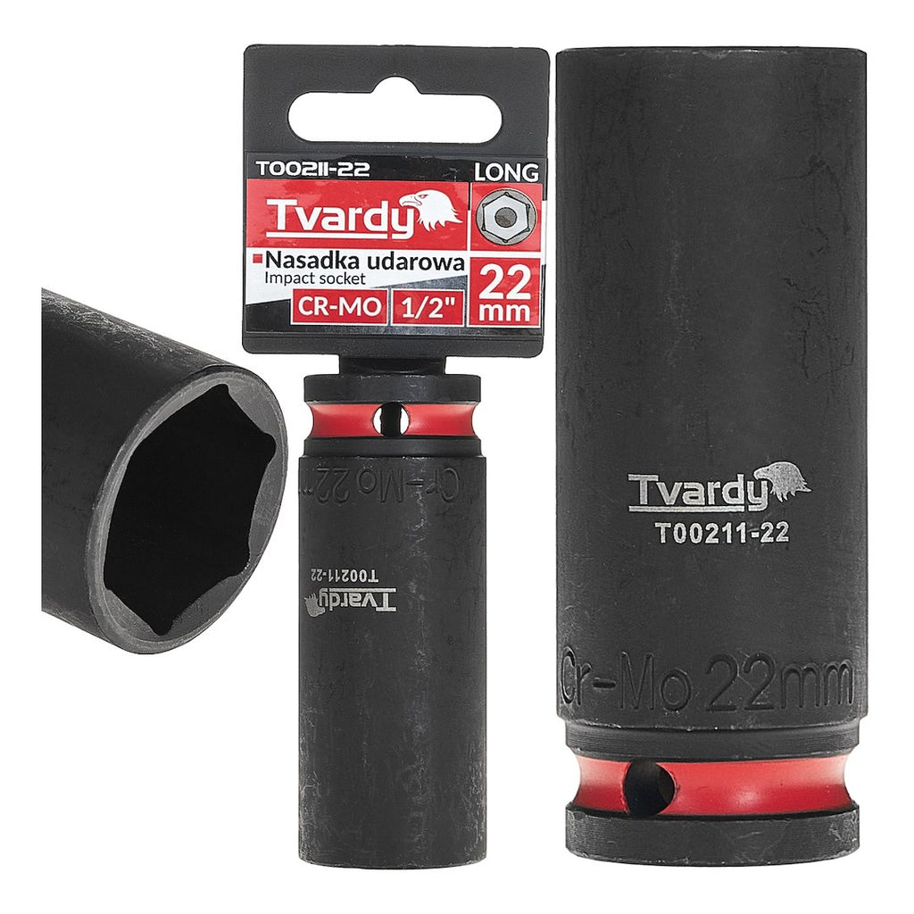 Deep impact socket 1/2" 6PT 22mm CR-MO