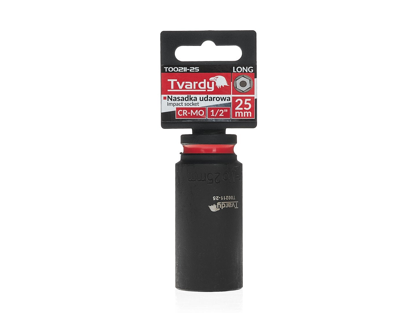 Deep impact socket 1/2" 6 PT 25 mm CR-MO