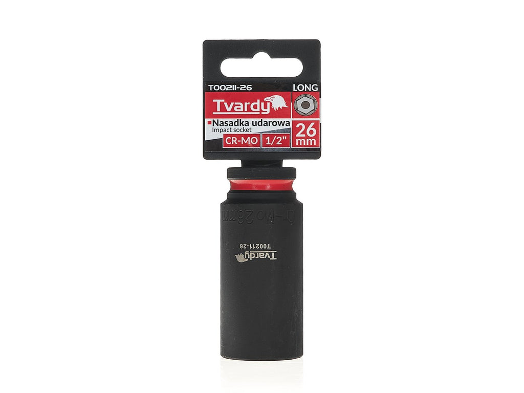 Deep impact socket 1/2" 6PT 26 mm CR-MO
