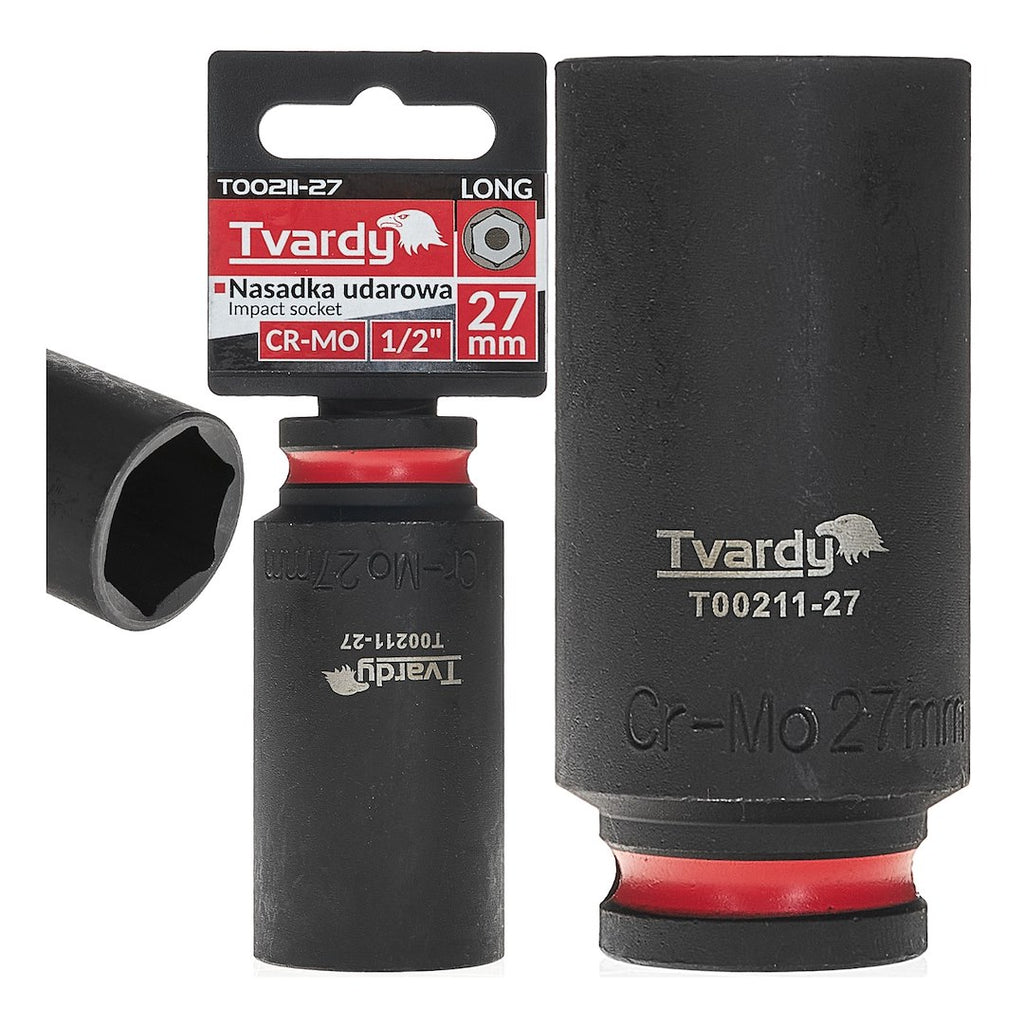 Deep impact socket 1/2" 6PT 27 mm CR-MO