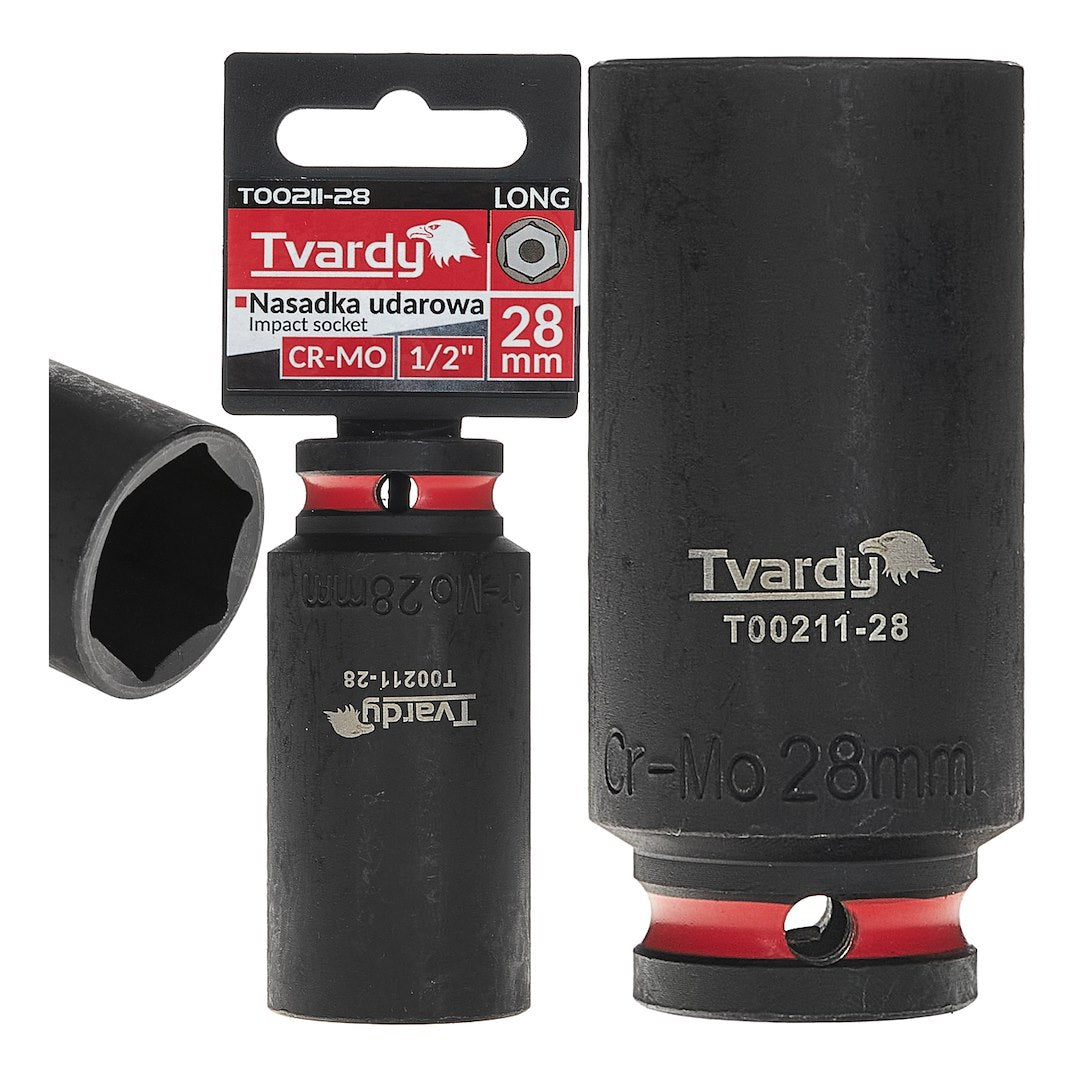 Deep impact socket 1/2" 6PT 28mm CR-MO