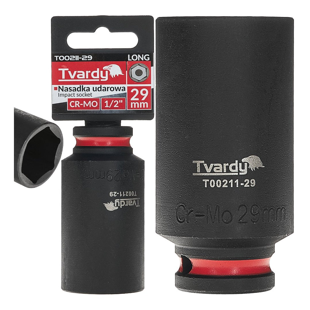 Deep impact socket 1/2" 6PT 29 mm CR-MO
