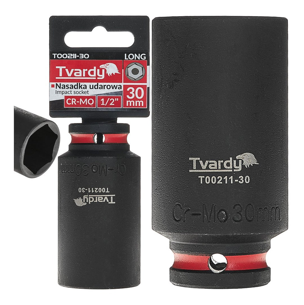 Deep impact socket 1/2" 6PT 30 mm CR-MO