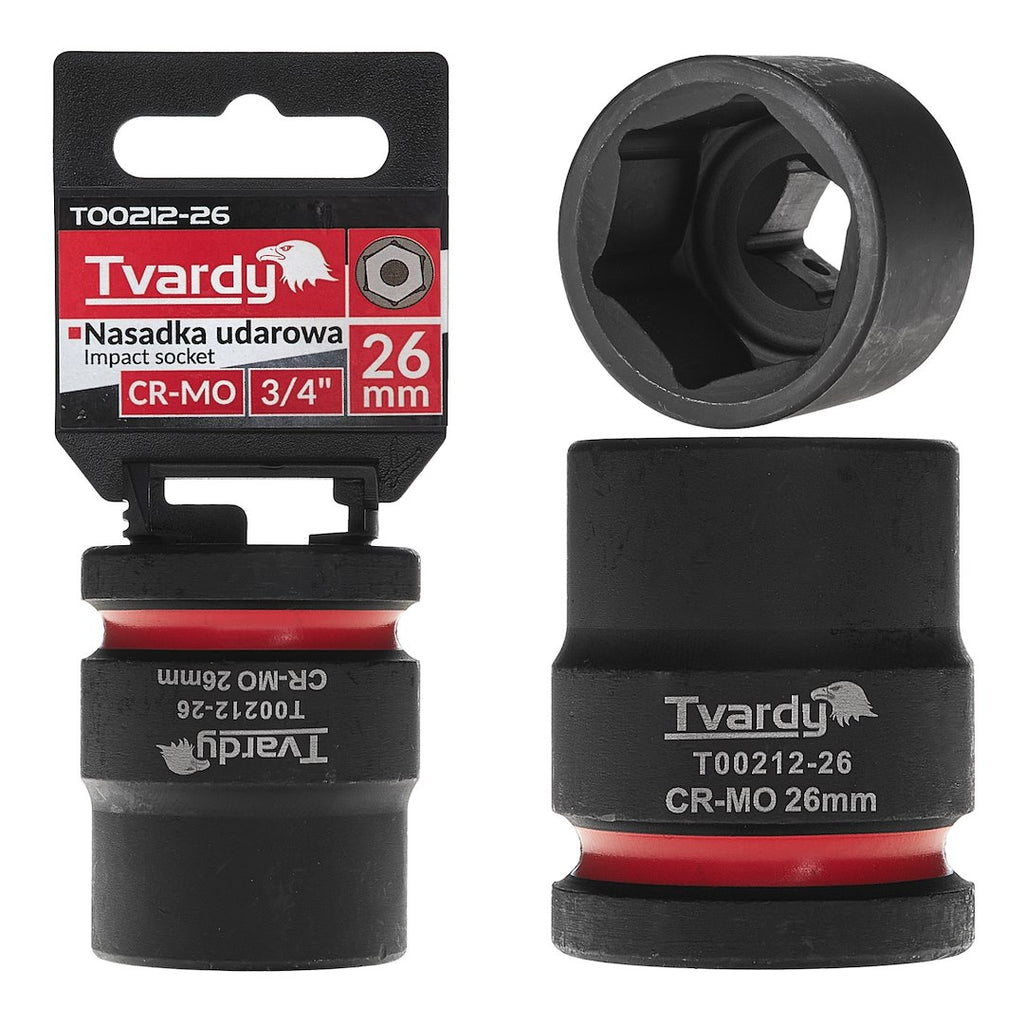 Impact socket 3/4" 6PT 26 mm CR-MO