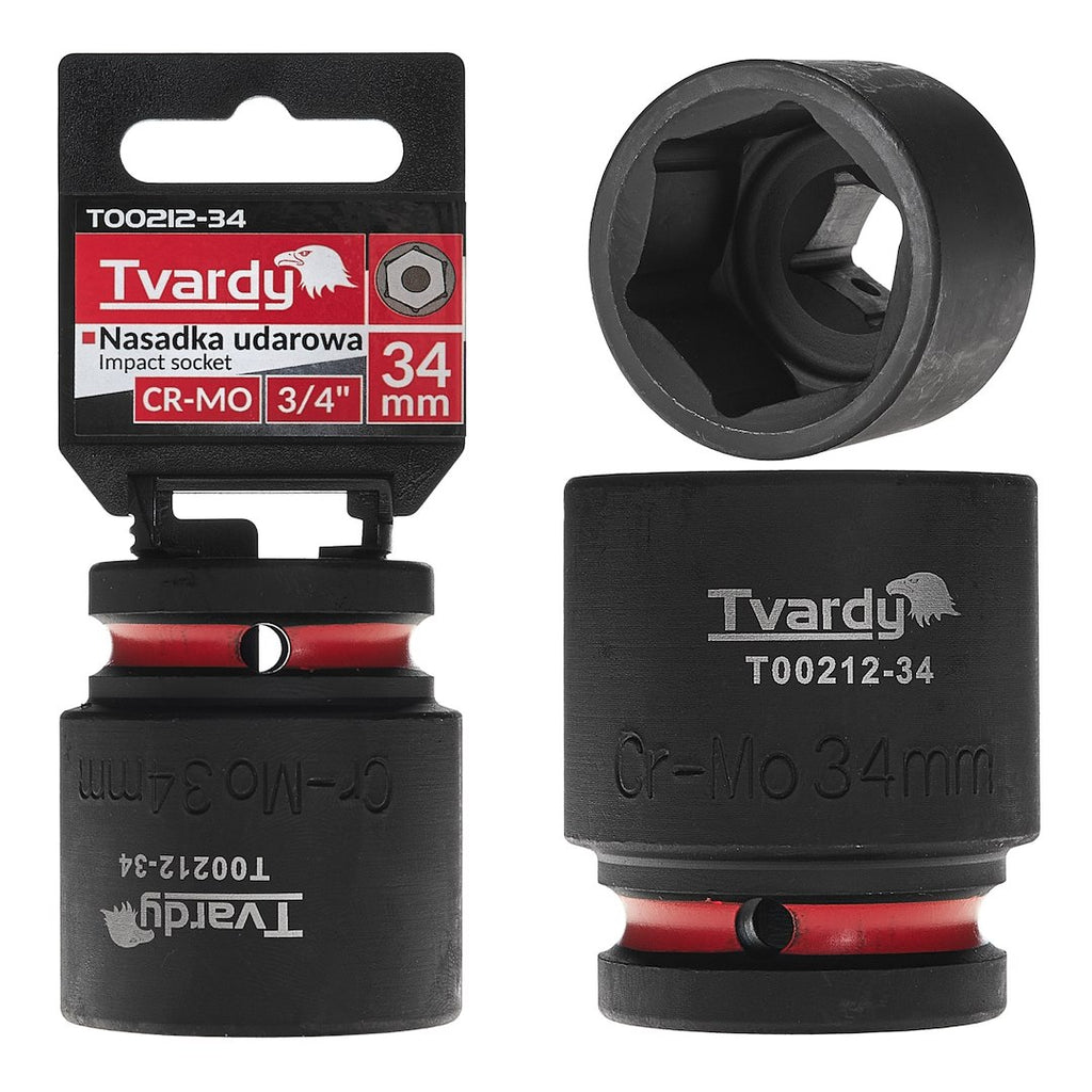 Impact socket 3/4" 6PT 34 mm CR-MO