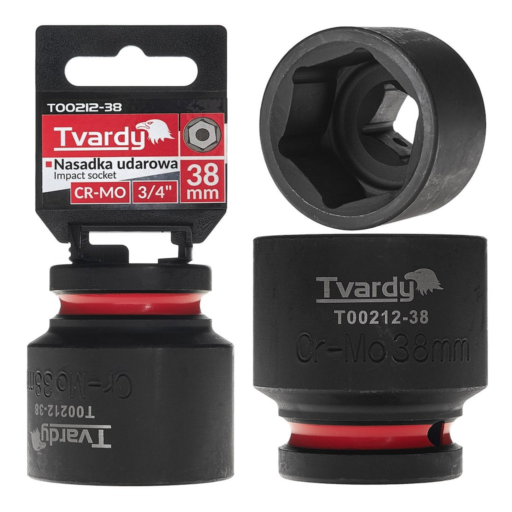 Impact socket 3/4" 6PT 38 mm CR-MO