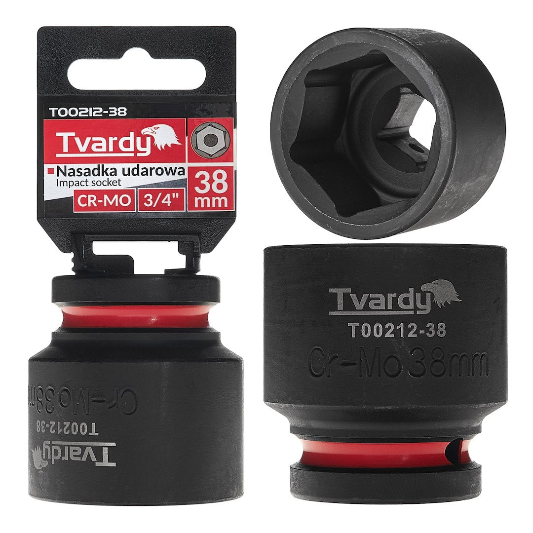 Impact socket 3/4" 6PT 38 mm CR-MO