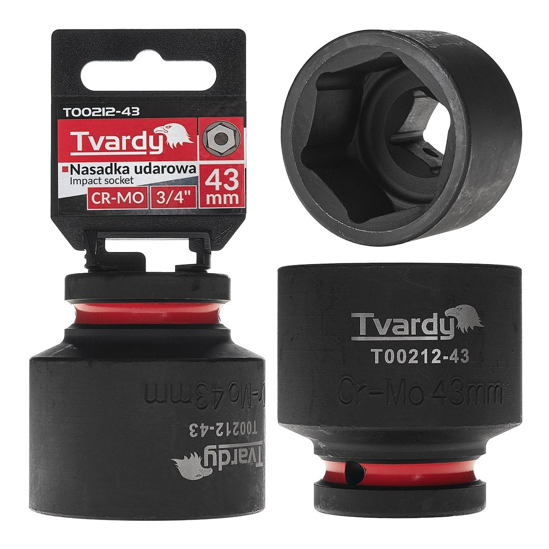 Impact socket 3/4" 6PT 43 mm CR-MO